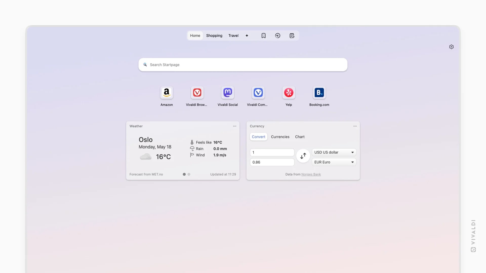 Vivaldi 8.0 Auto Hide