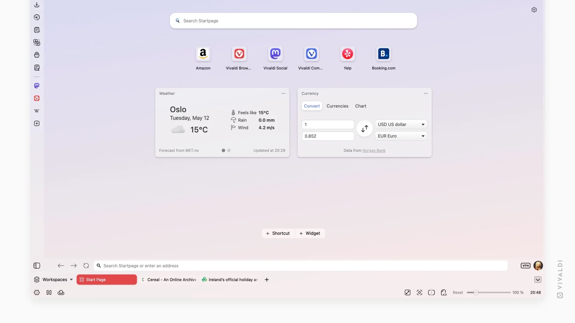 Vivaldi 8.0 Bootom