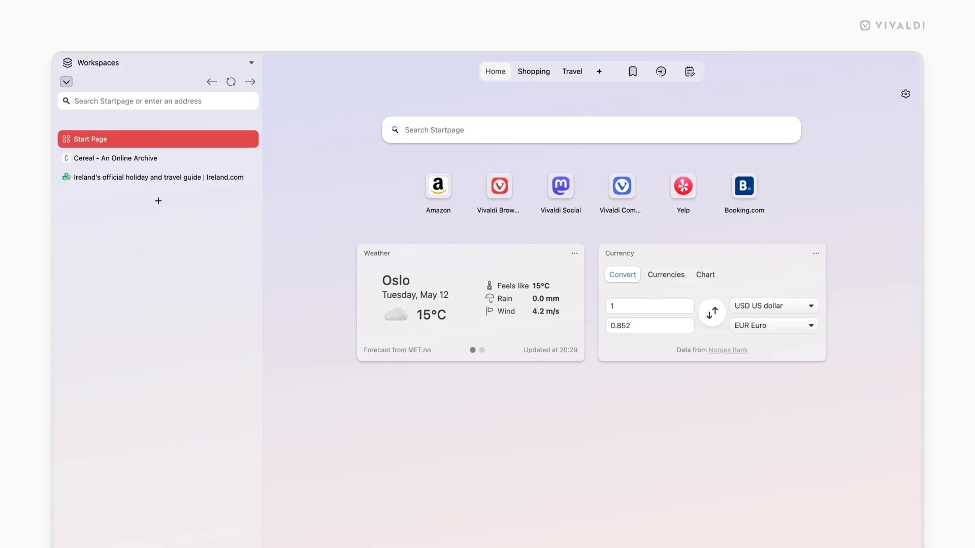 Vivaldi 8.0 Vertical Left