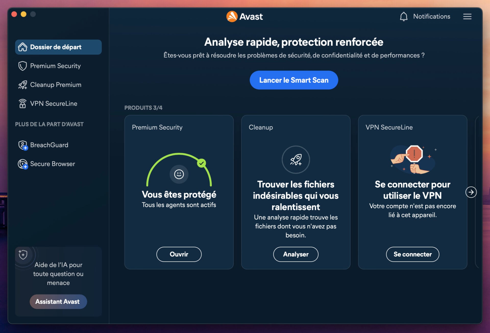 Avast One et son antivirus gratuit