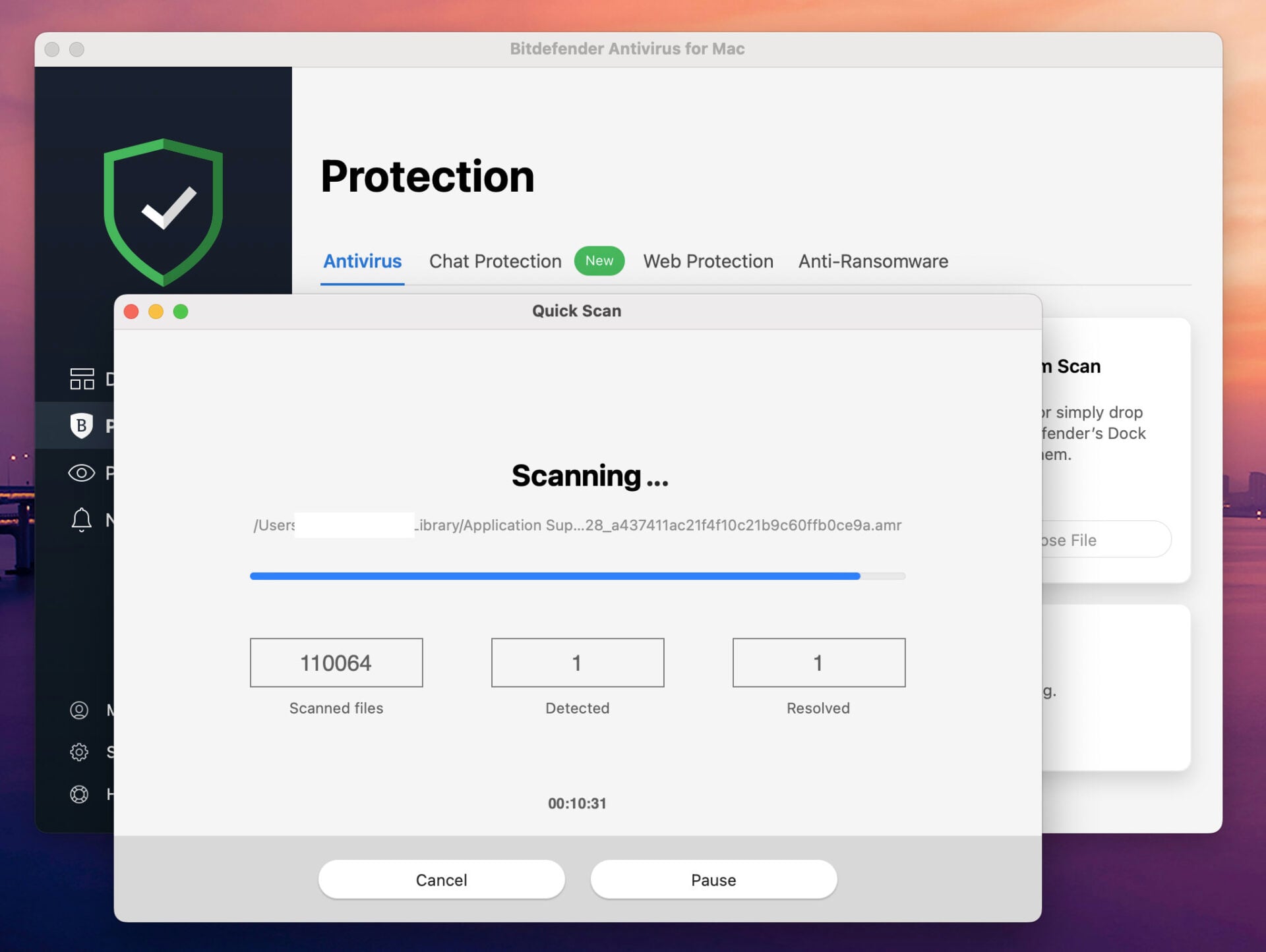 Bitdefender et son antivirus pour un scan complet du disque