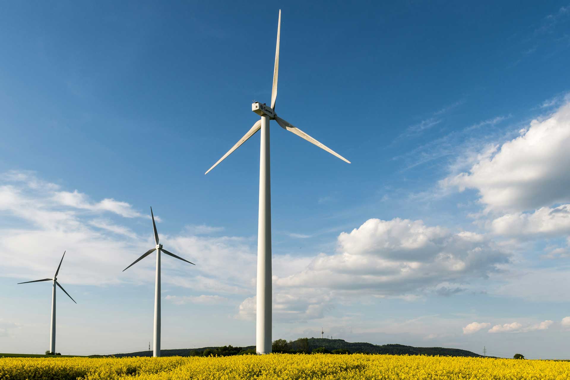 Eoliennes Champ Electricite Renouvelable