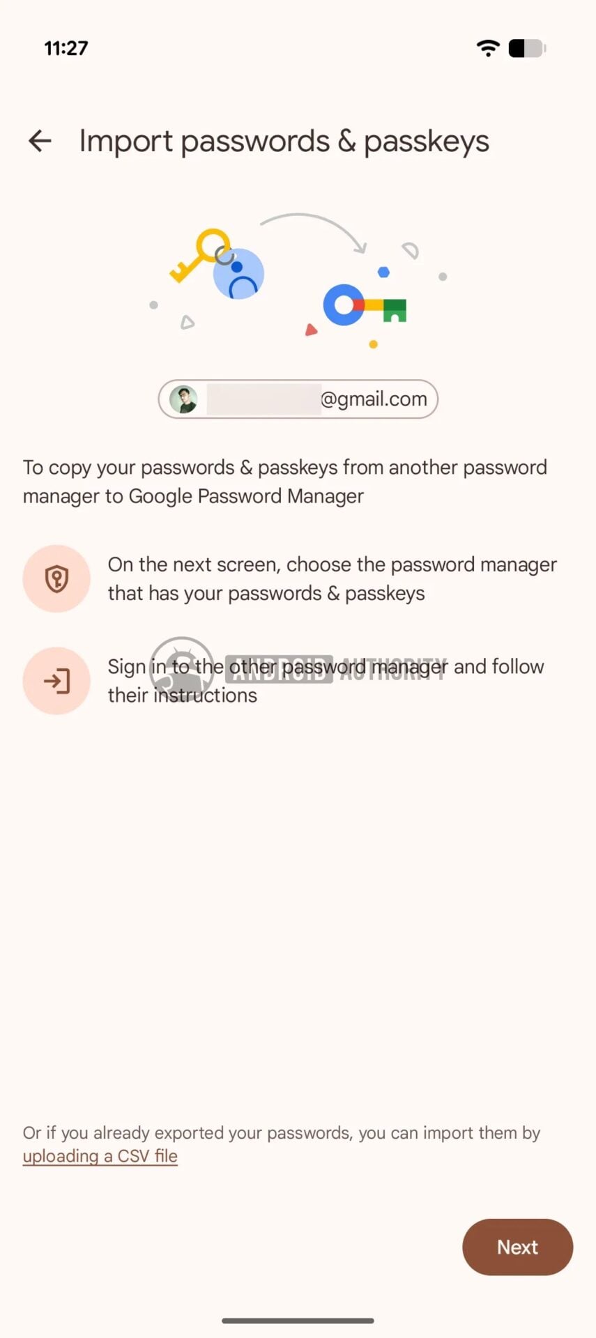 Google Transfert Mots De Passe Cles Acces 3