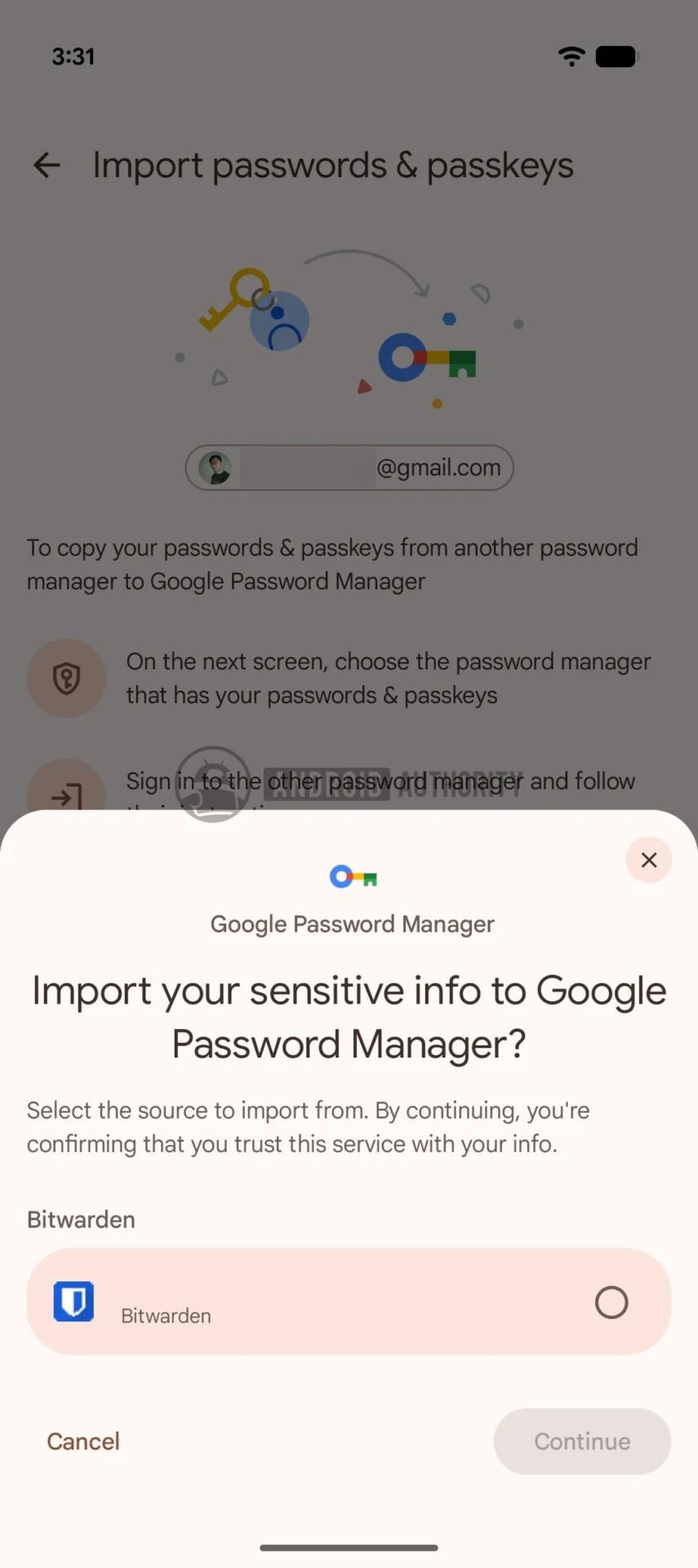 Google Transfert Mots De Passe Cles Acces 4