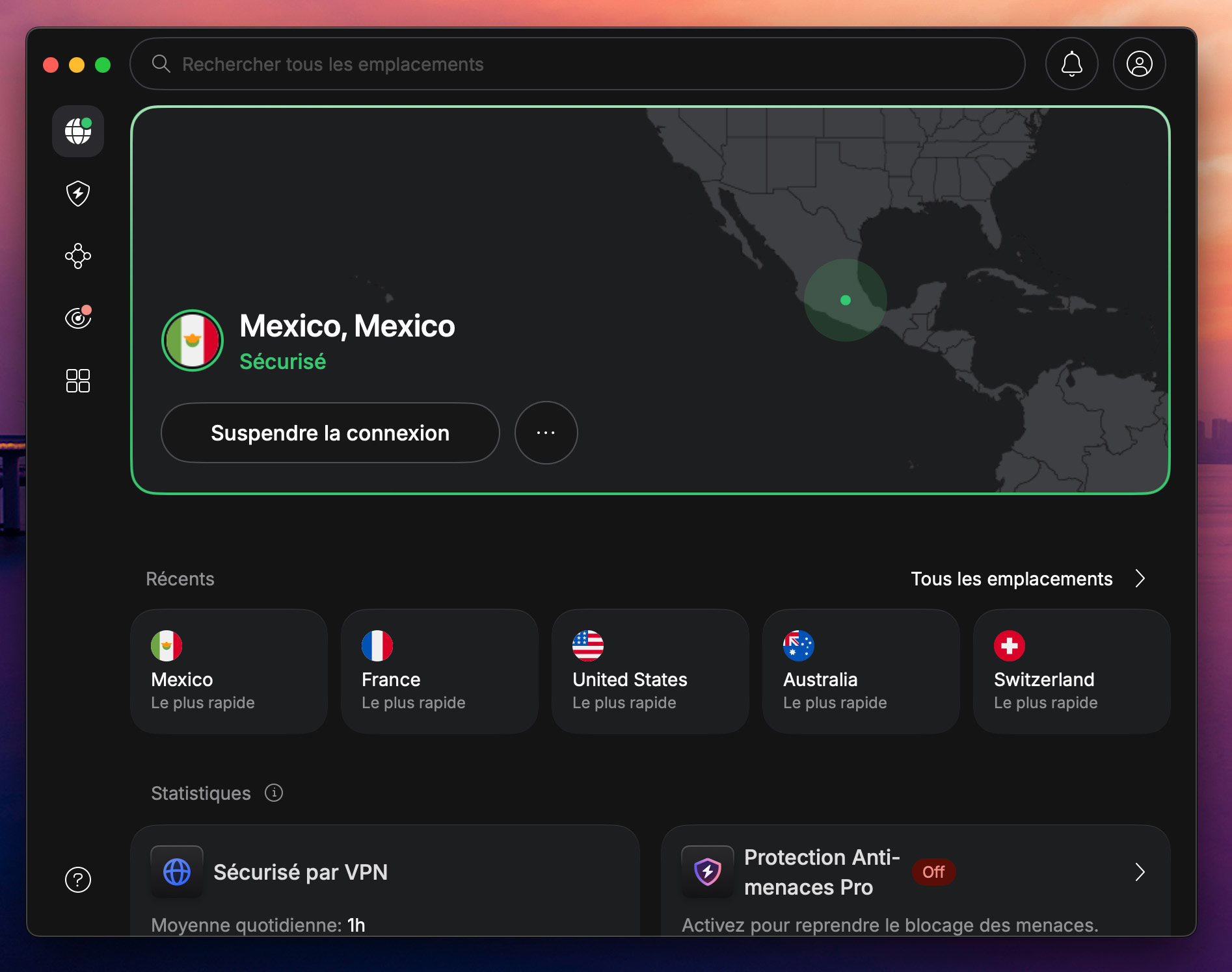 Se connecter au Mexique avec NordVPN 