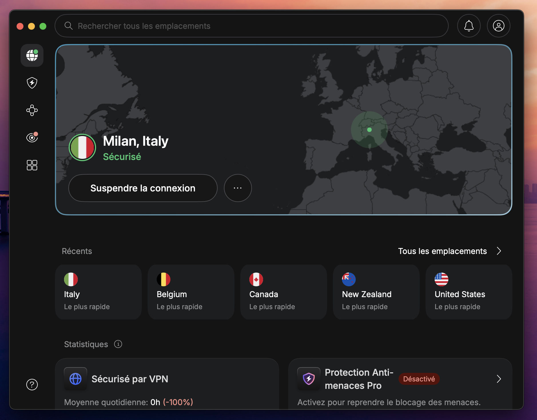 NordVPN permet de se connecter en Italie avec son VPN pour voir le Giro