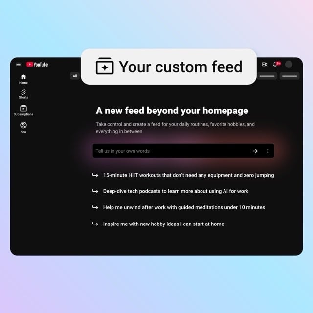Youtube Flux Personnalise Ia
