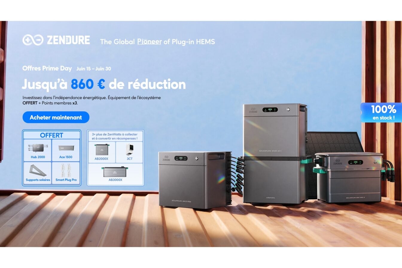 Pour les Prime Days, Zendure brade le prix de ses centrales SolarFlow 2400 Pro et SolarFlow 2400 AC+