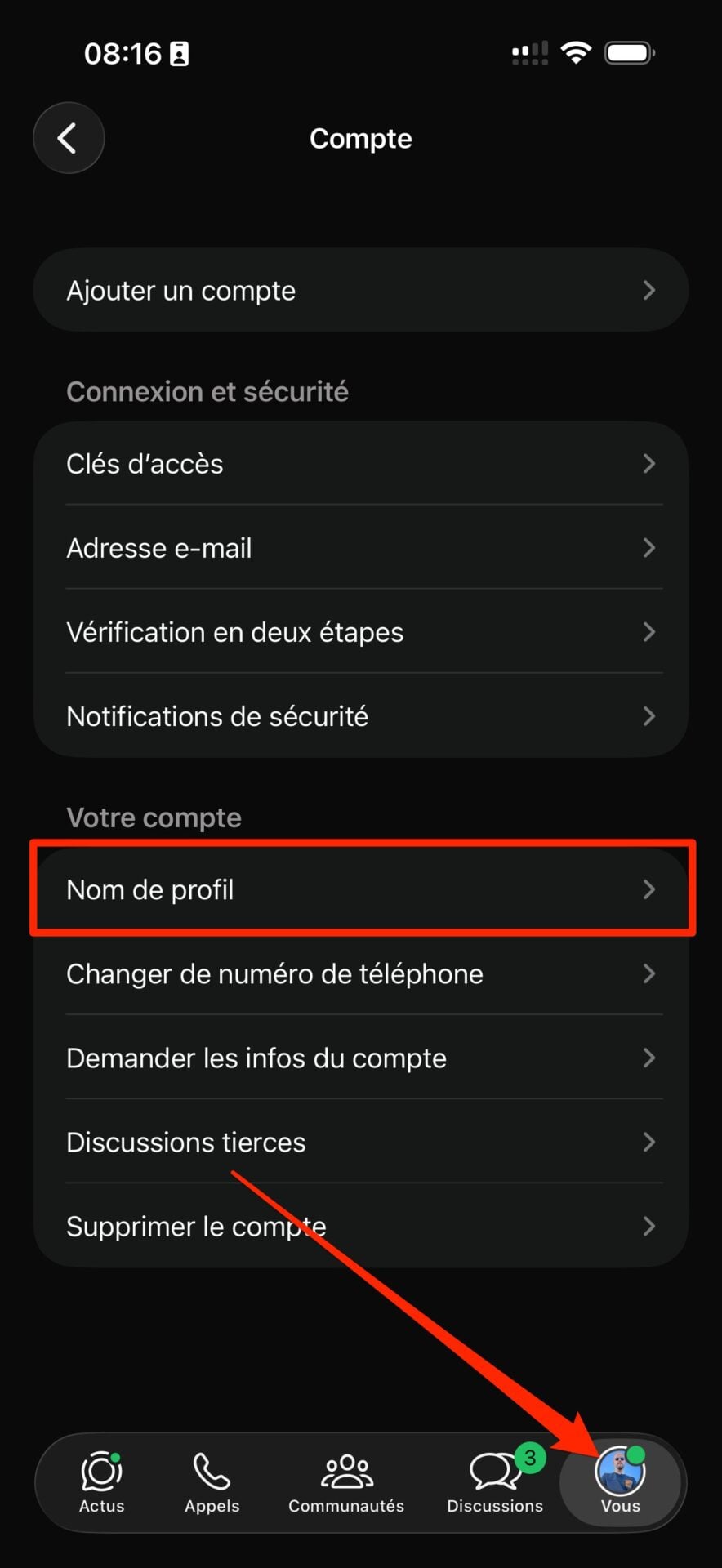 Whatsapp Choisir Un Nom De Profil 2