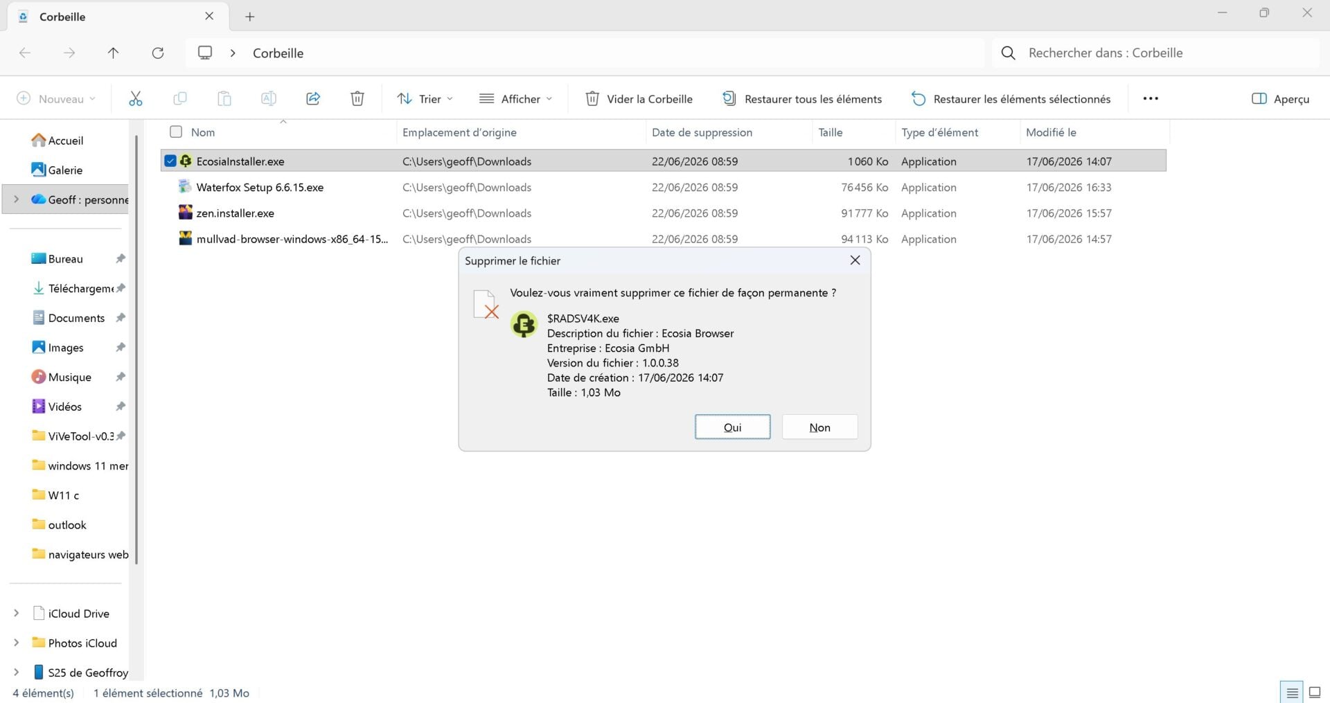 Windows 11 Patch Tuesday Juin 2026 Bug Corbeille