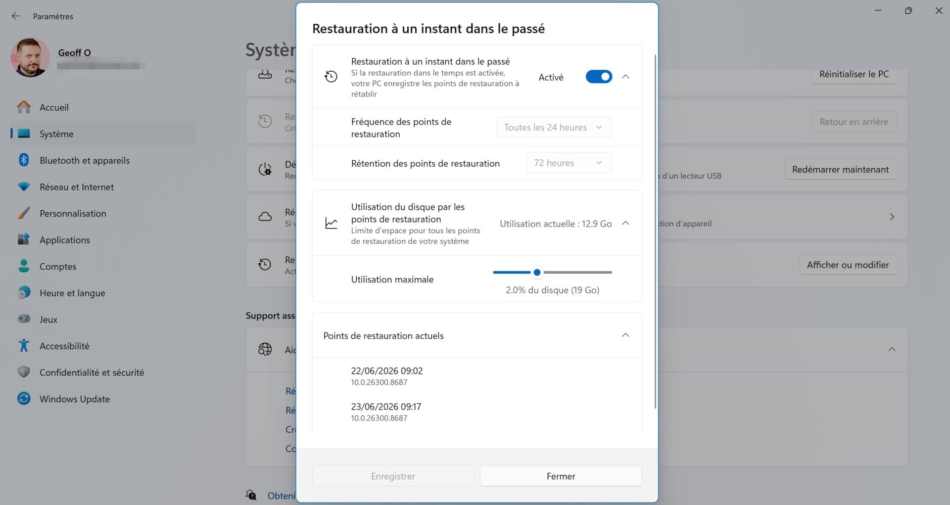 Windows 11 Restauration À Instant Dans Le Passé 2