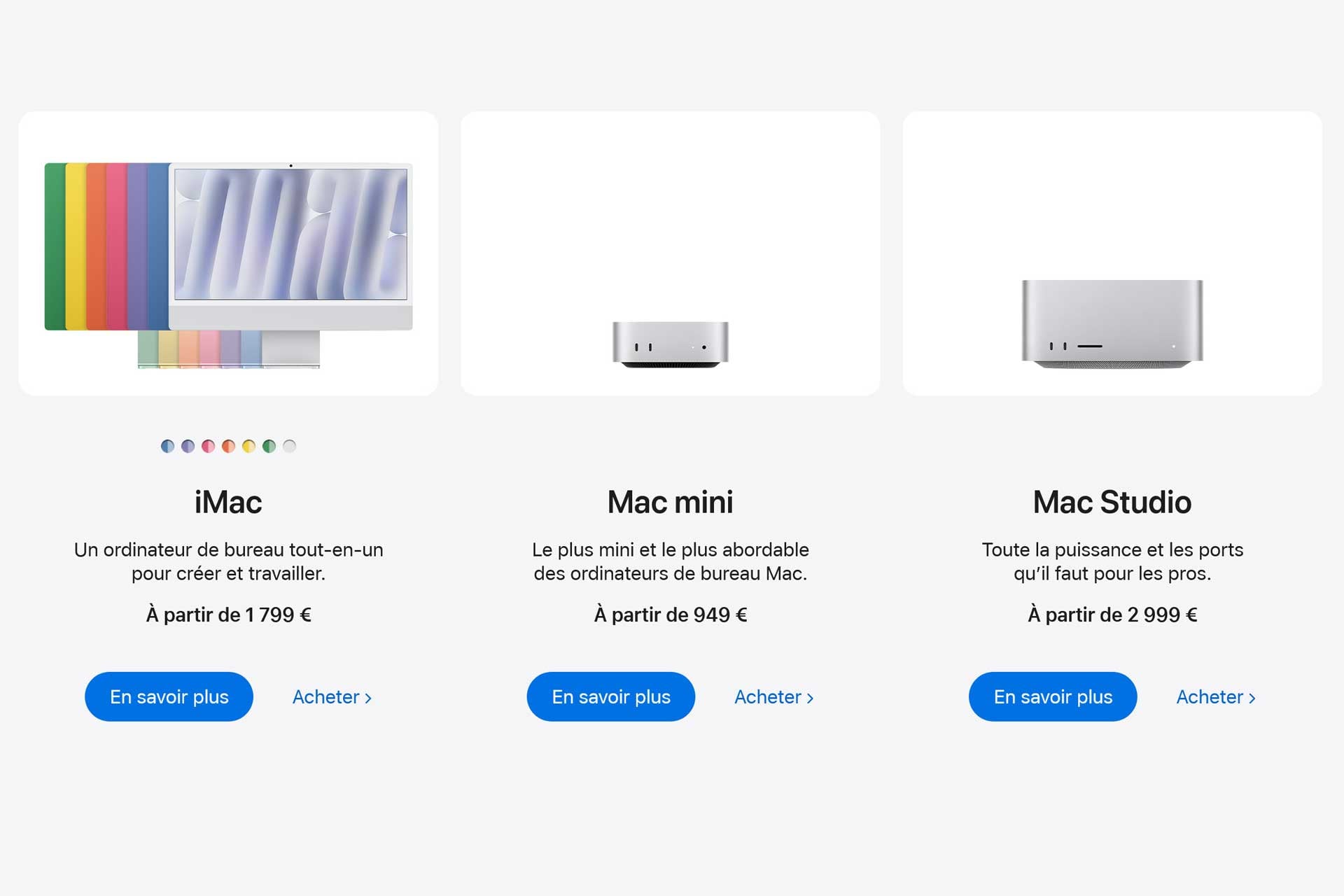 Apple Mac Bureau Prix 2026
