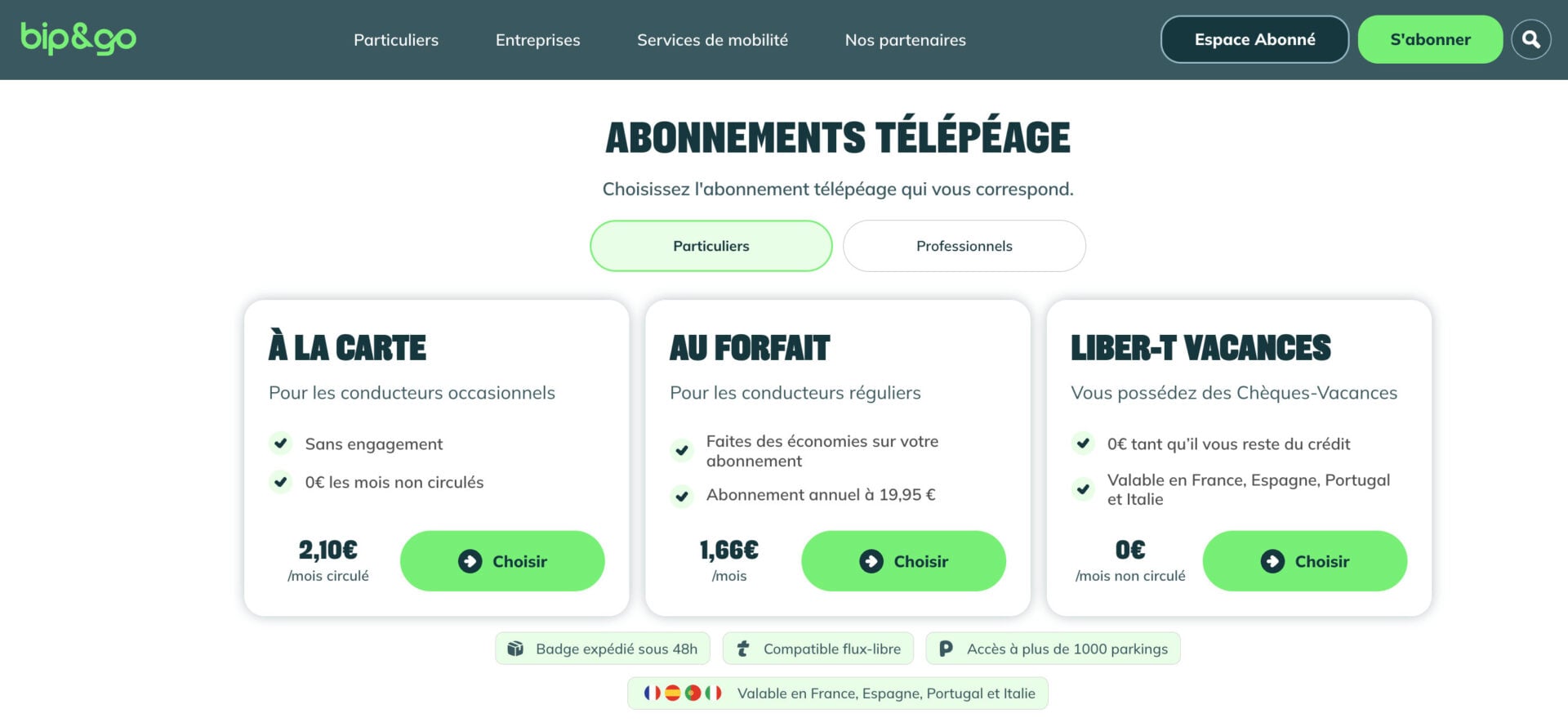 Bip And Go Tarif Telepeage