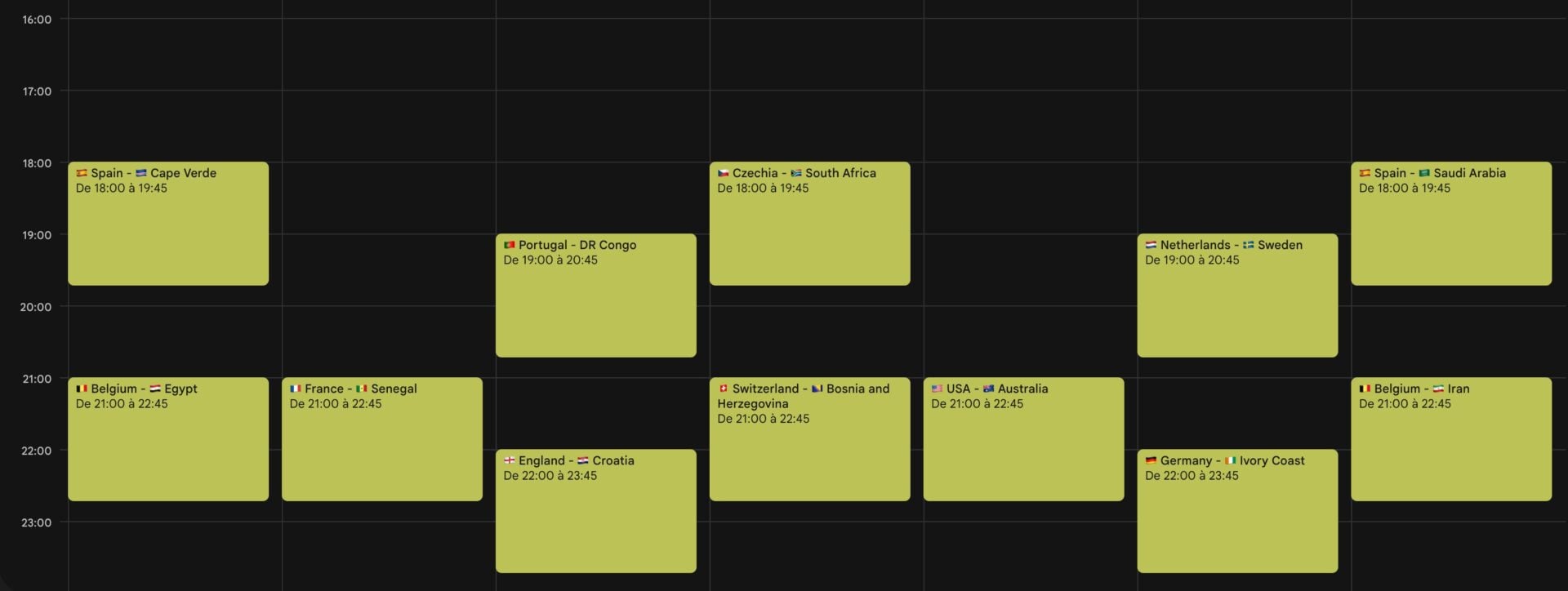 Calendrier Coupe Du Monde 2026 Google Agenda