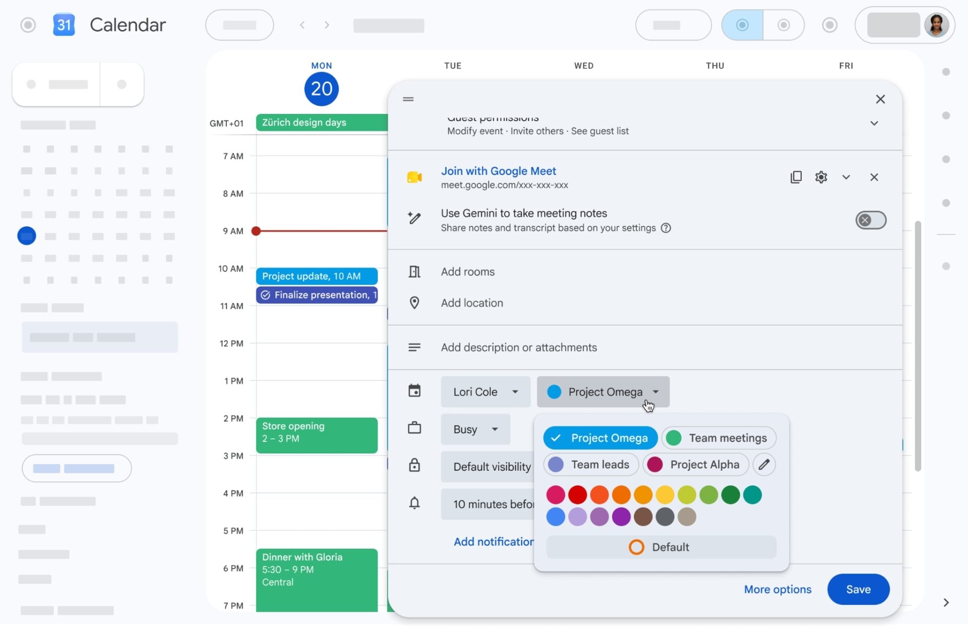 Google Agenda Nouvelles Couleurs