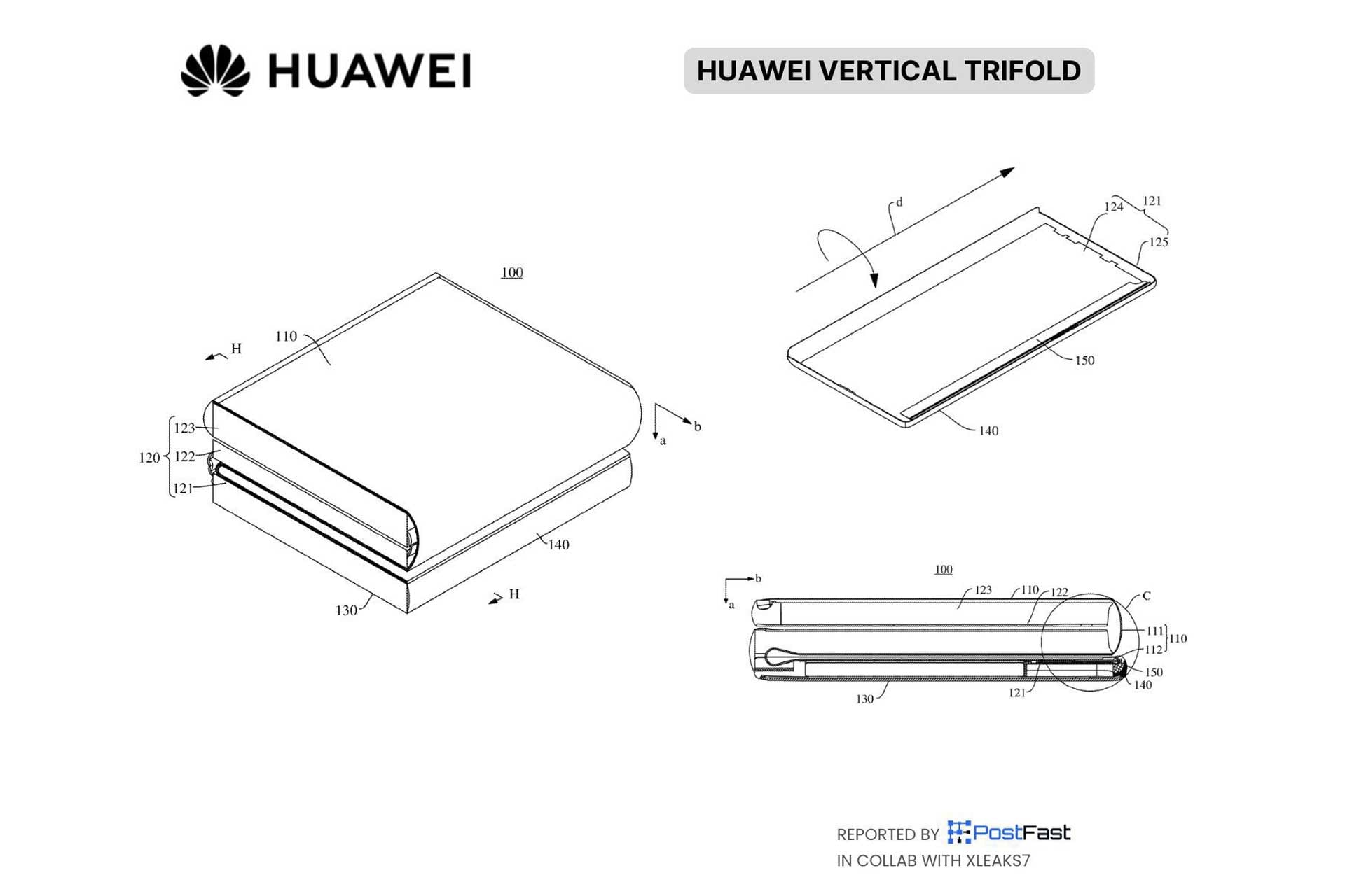 Huawei Mate X Trifold Drawings