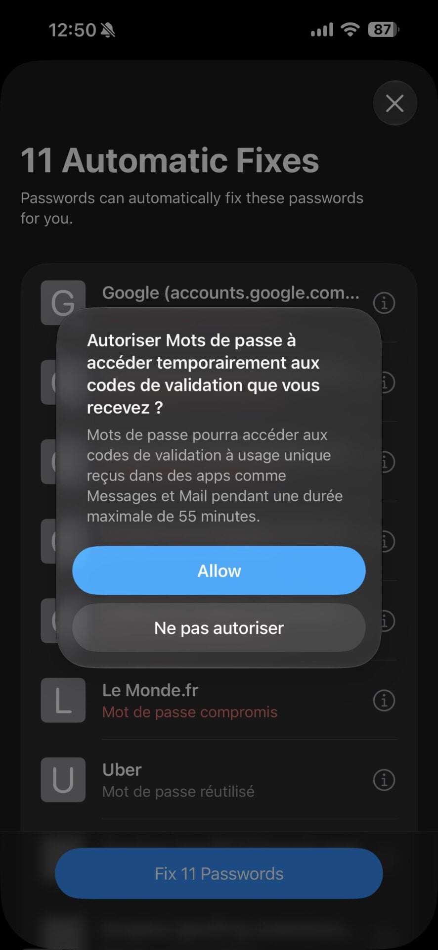 iOS 27 Gestionnaire De Mots De Passe Changement Automatique Mots De Passe Compromis 5