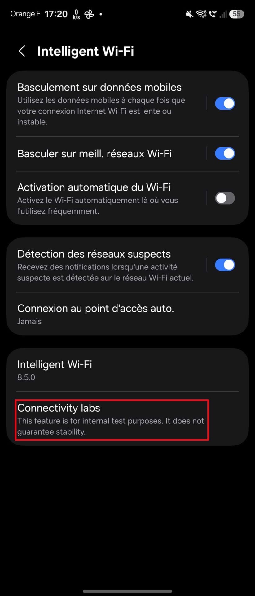 Intelligent Wifi Samsung One Ui