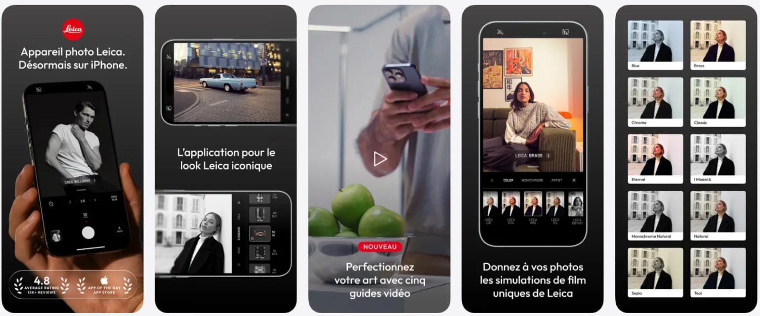 5 applications gratuites pour remplacer votre appareil photo sur Android et iPhone : Leica Lux