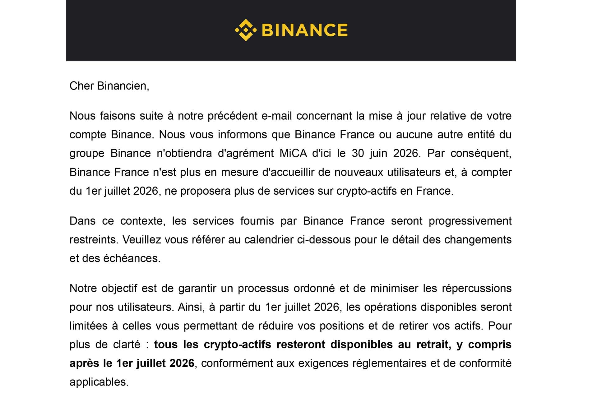 Mail Binance Agrement Mica