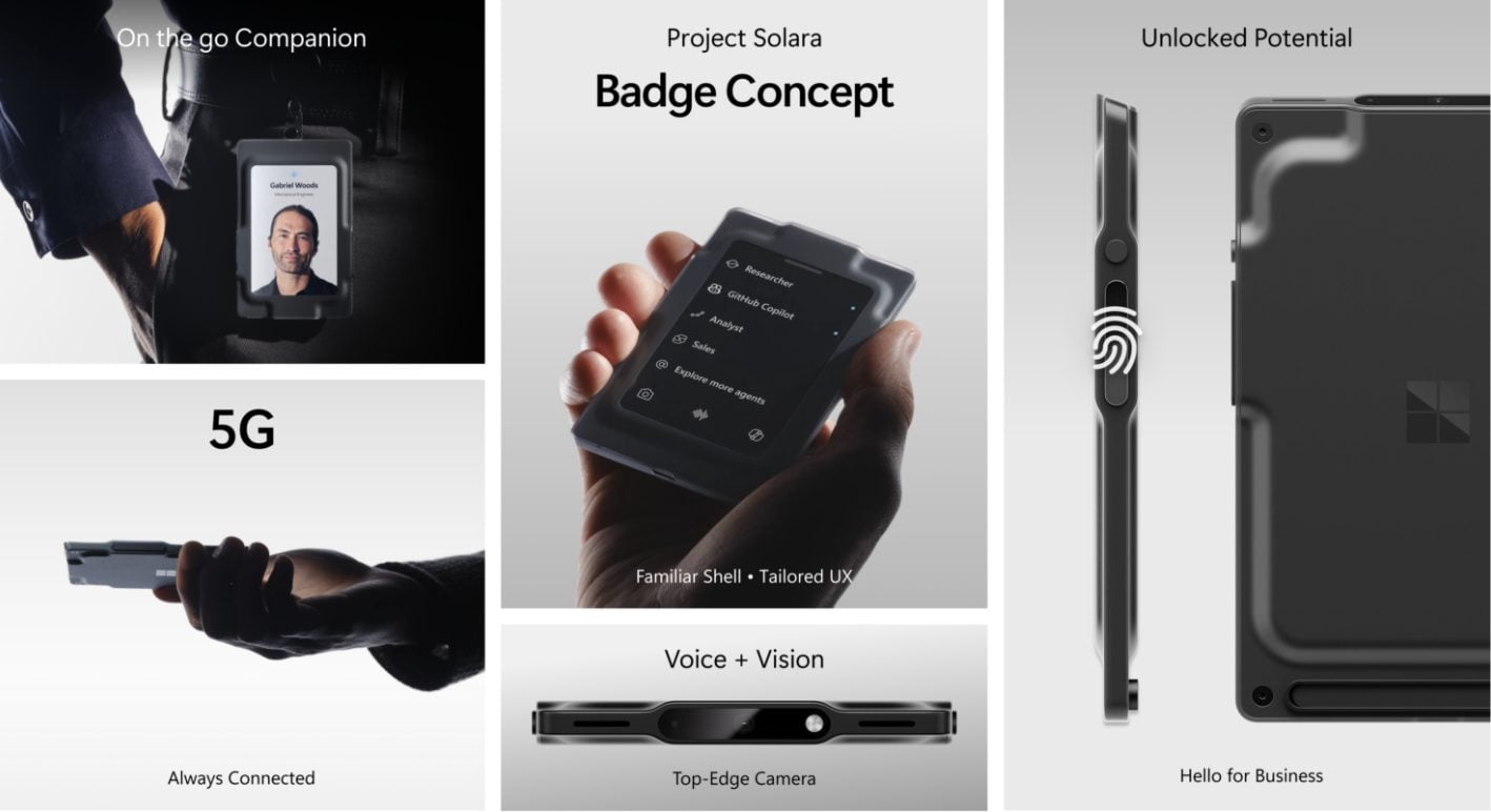 Microsoft Projet Solara Concept Badge