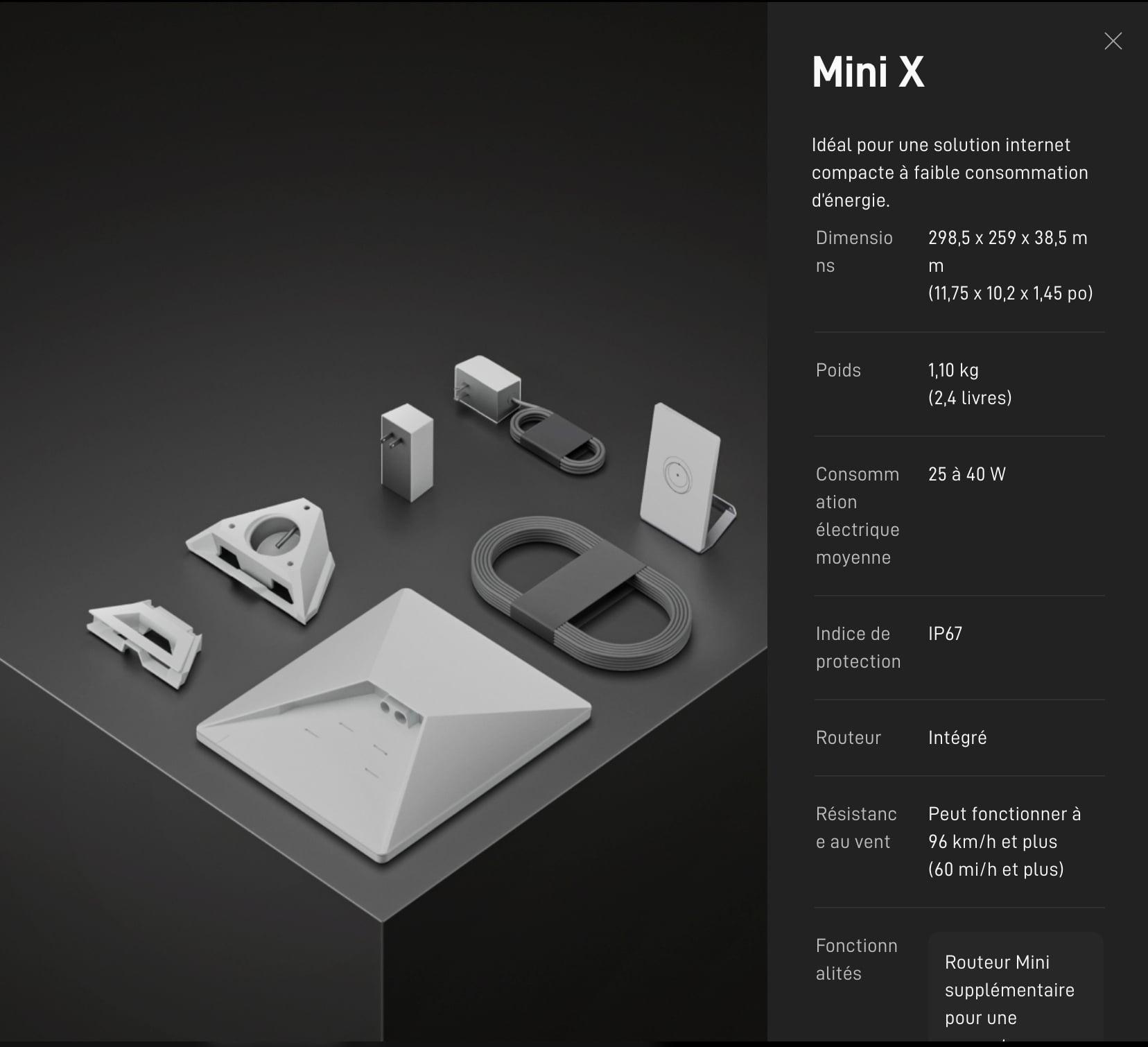 Starlink Equipement Mini X
