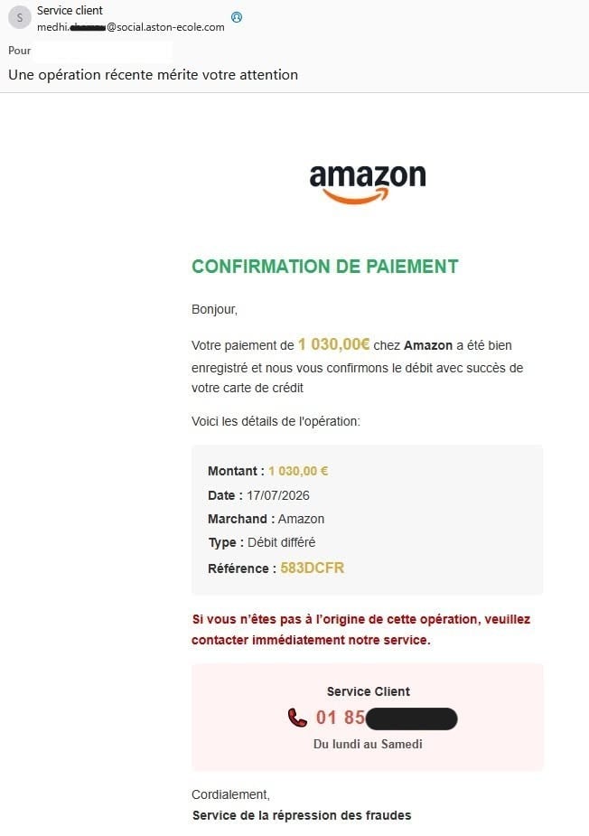 Arnaque Amazon