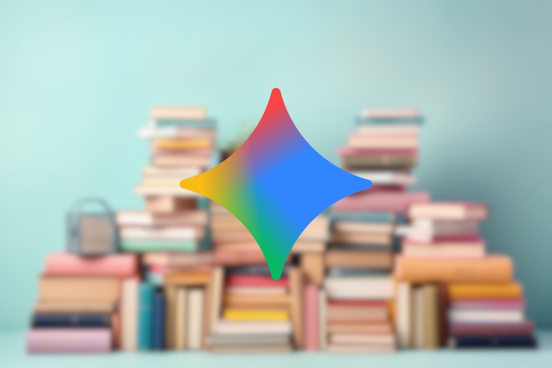 Gemini, livres en fond