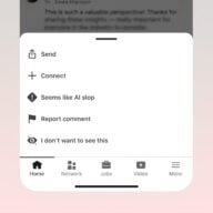 LinkedIn AI Slop mobile
