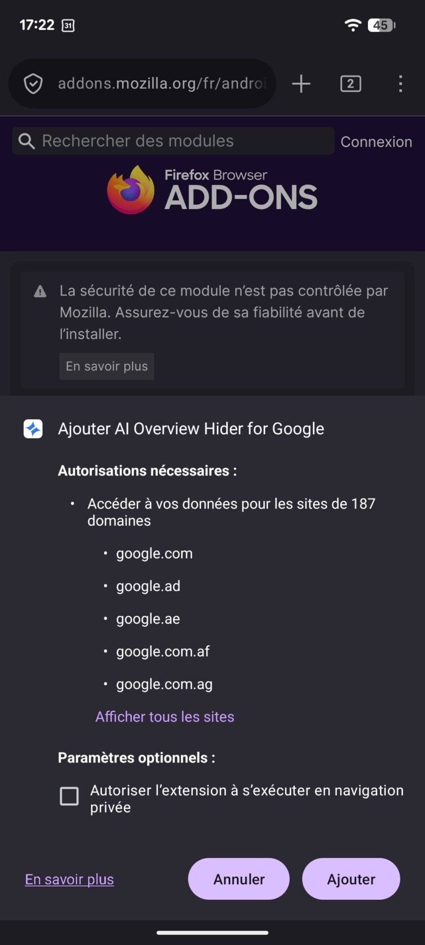 Firefox Android Ai Overview Hider 2