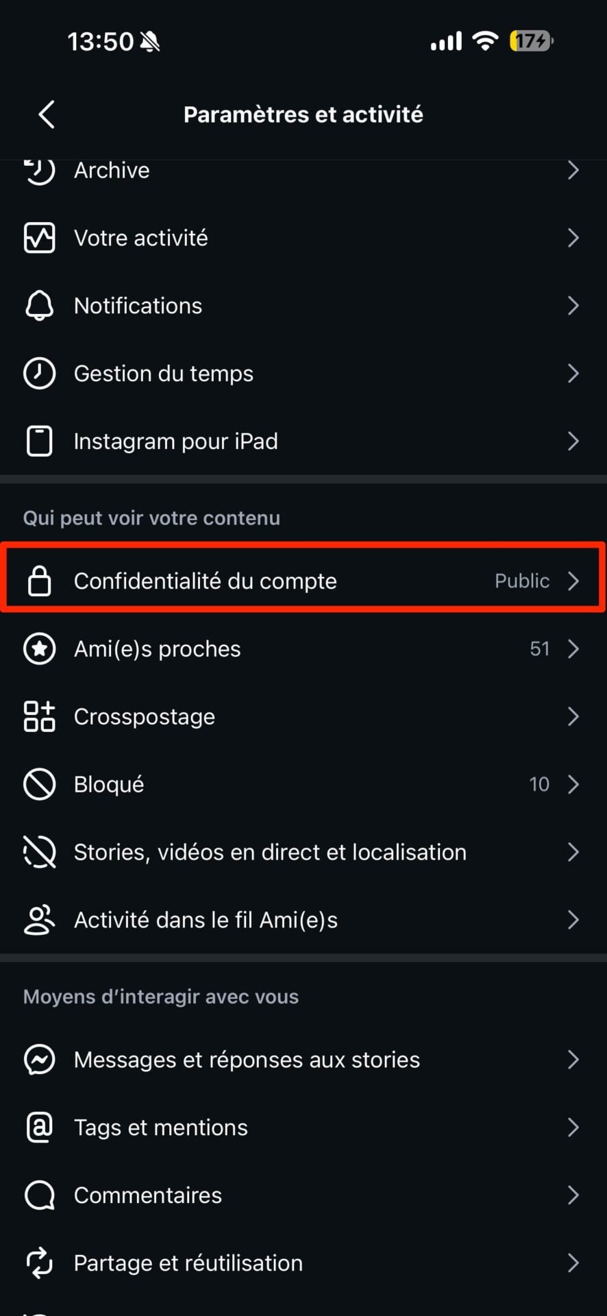 Instagram Passer En Profil Privé 1