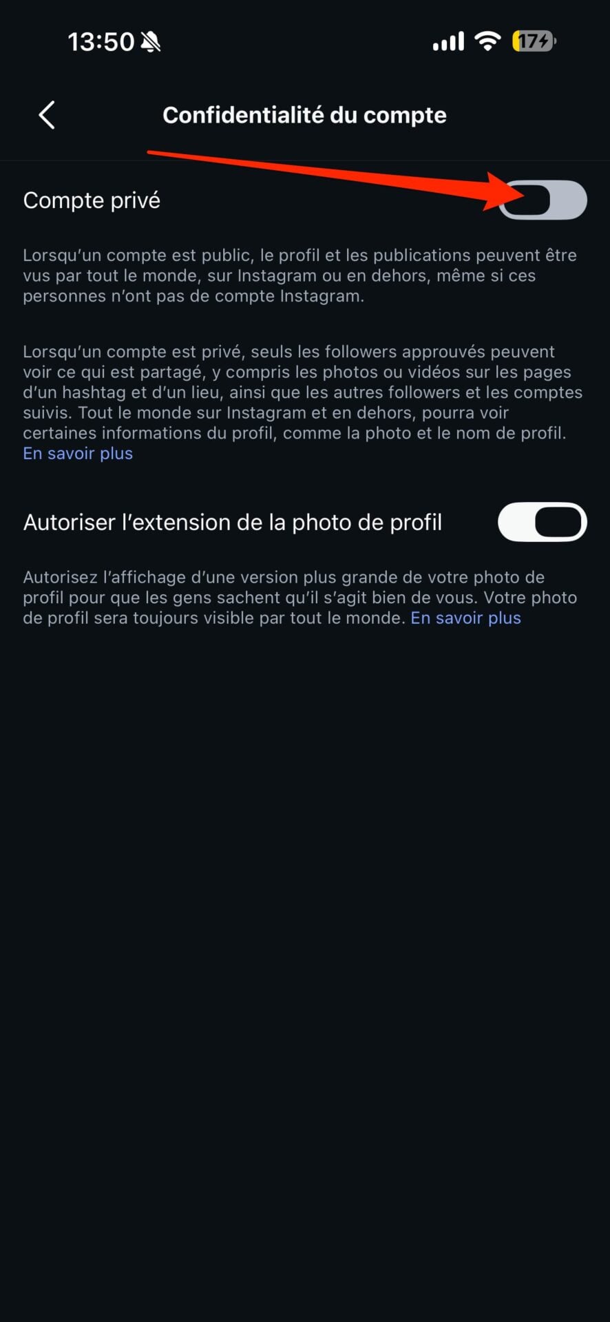 Instagram Passer En Profil Privé 2