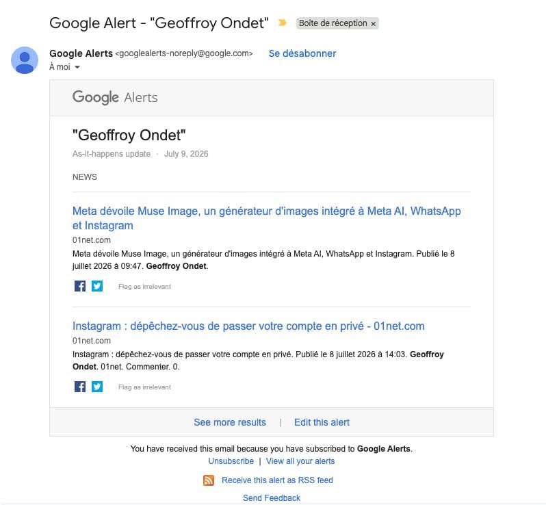 Surveiller Son Nom Avec Google Alertes 5