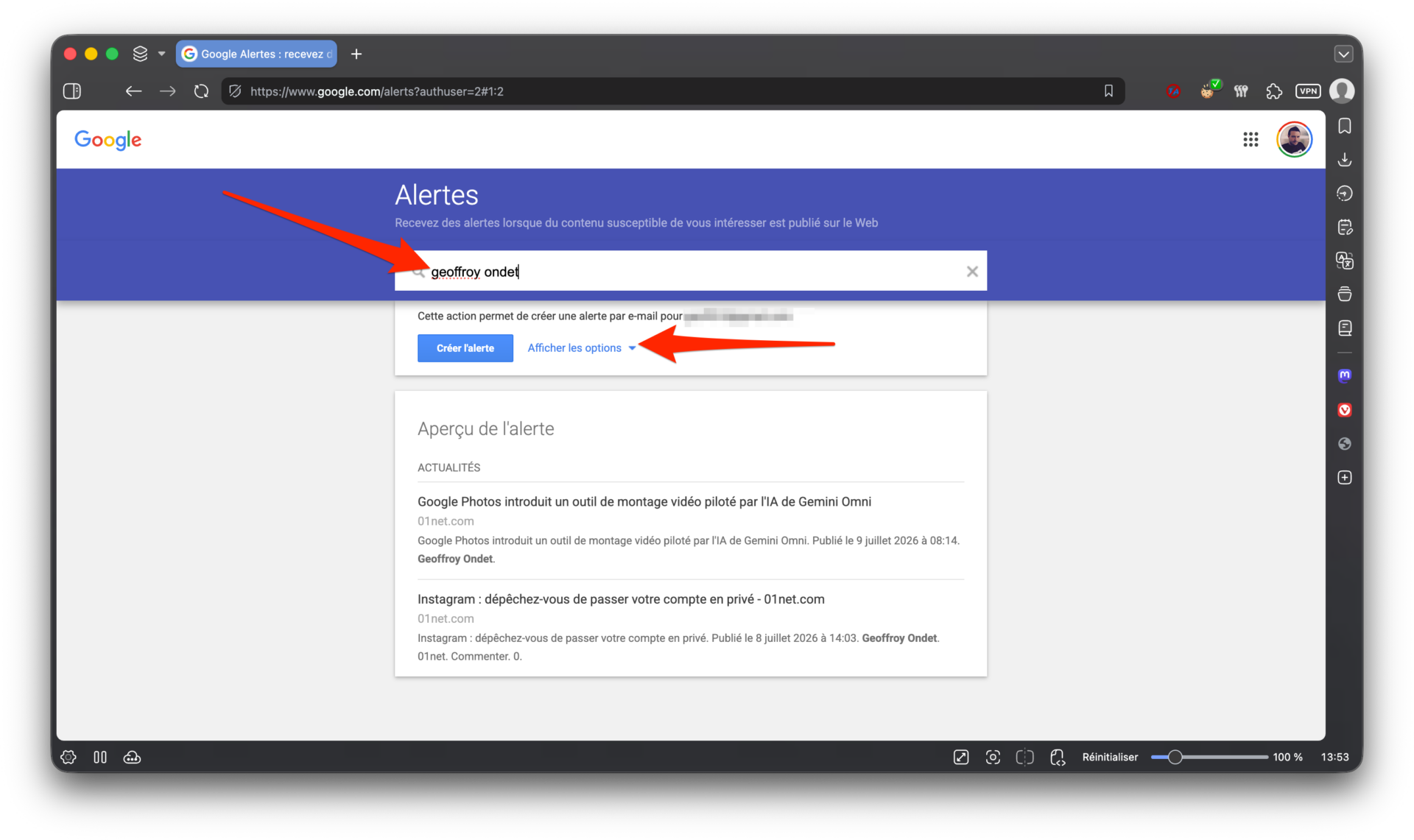 Surveiller Son Nom Avec Google Alertes 2