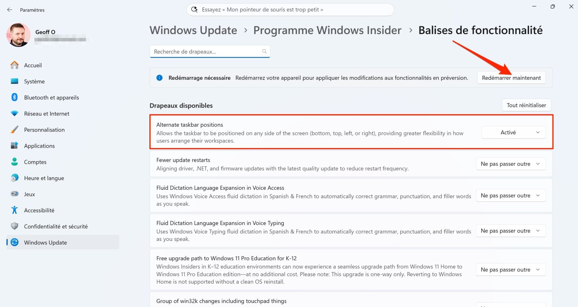 Windows 11 Barre Des Tâches Repositionnable 4