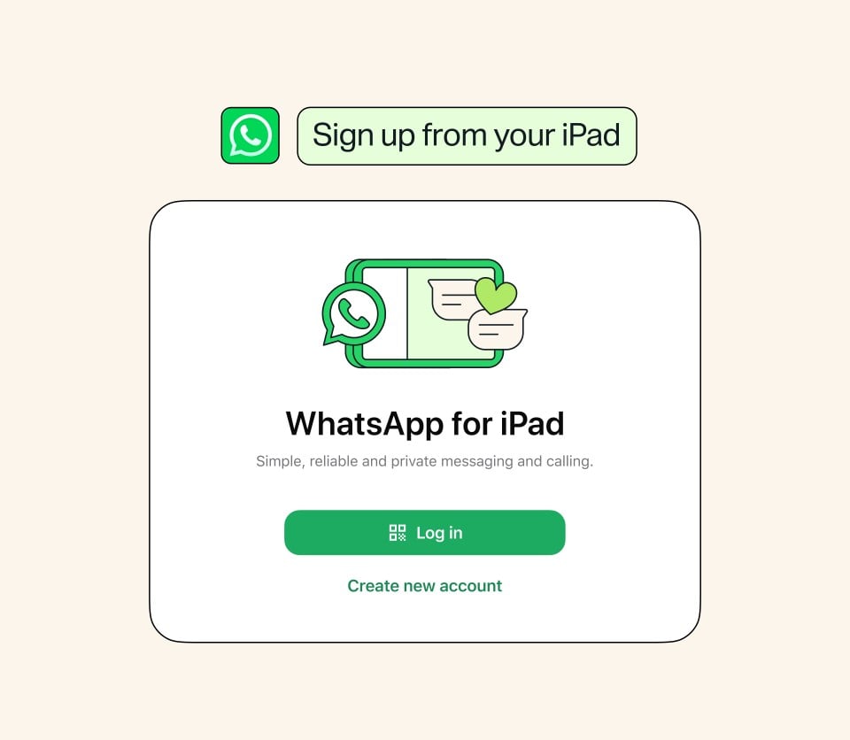 Connexion Whatsapp iPad