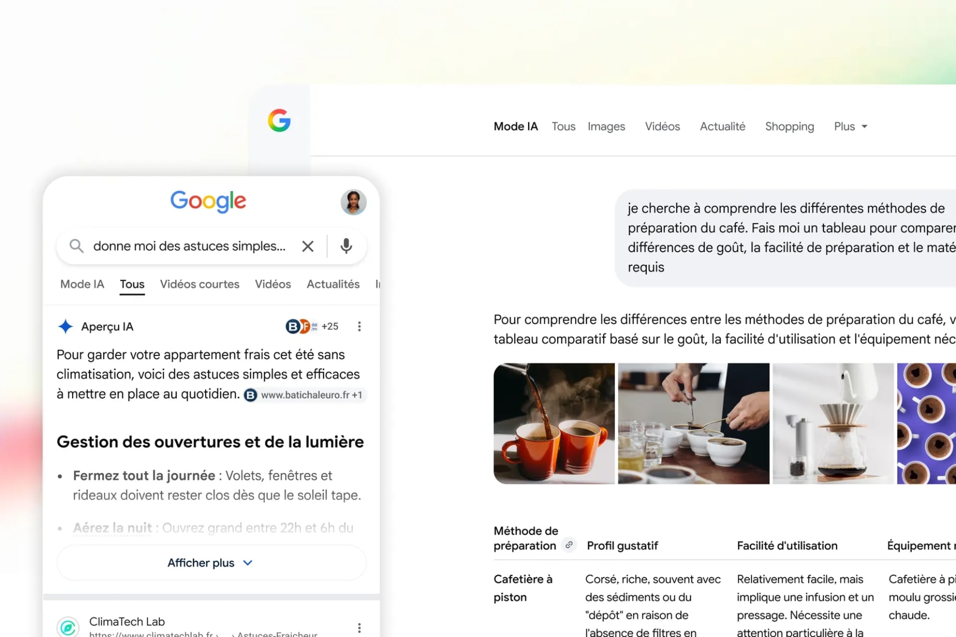 Google Lance Apercus Mode Ia France