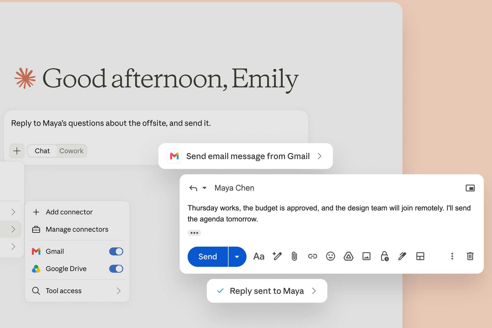 Claude Google Workspace Gmail