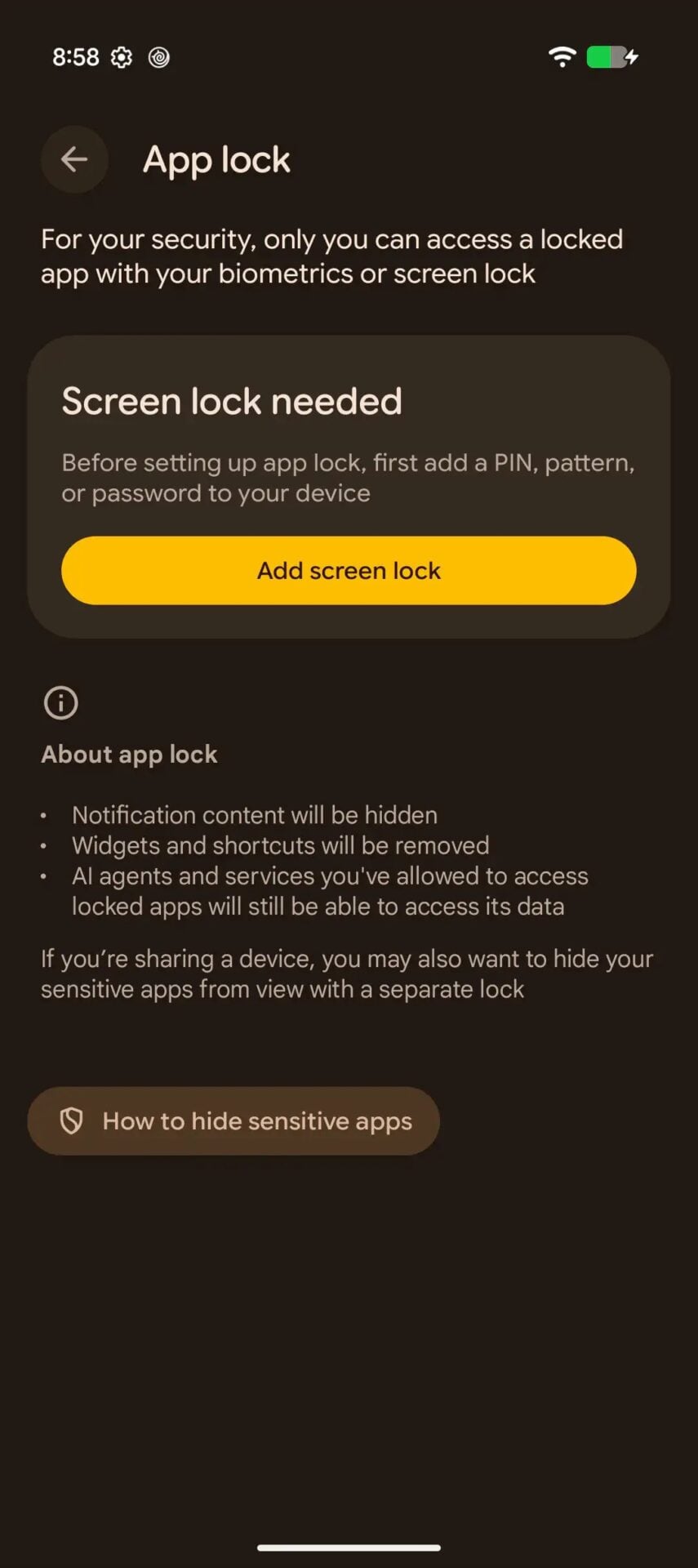 Google Android Verrouiller Applications 2