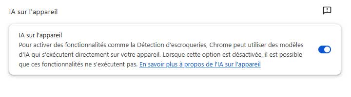Google Chrome Ia Appareil