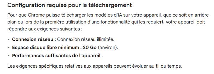 Google Chrome Gerer Modele Ia