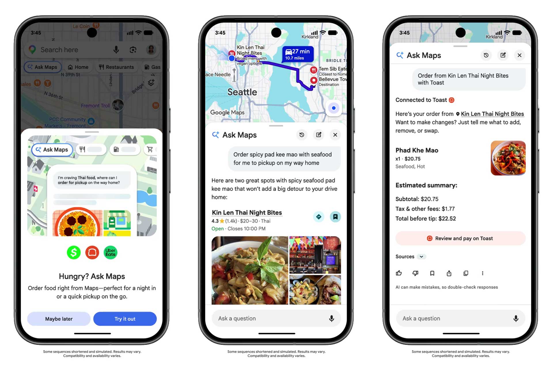 Google Maps Commander Repas