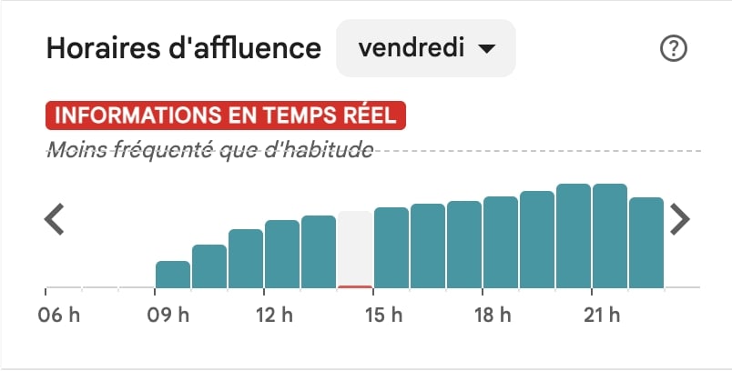 Google Maps Web Horaires Affluence