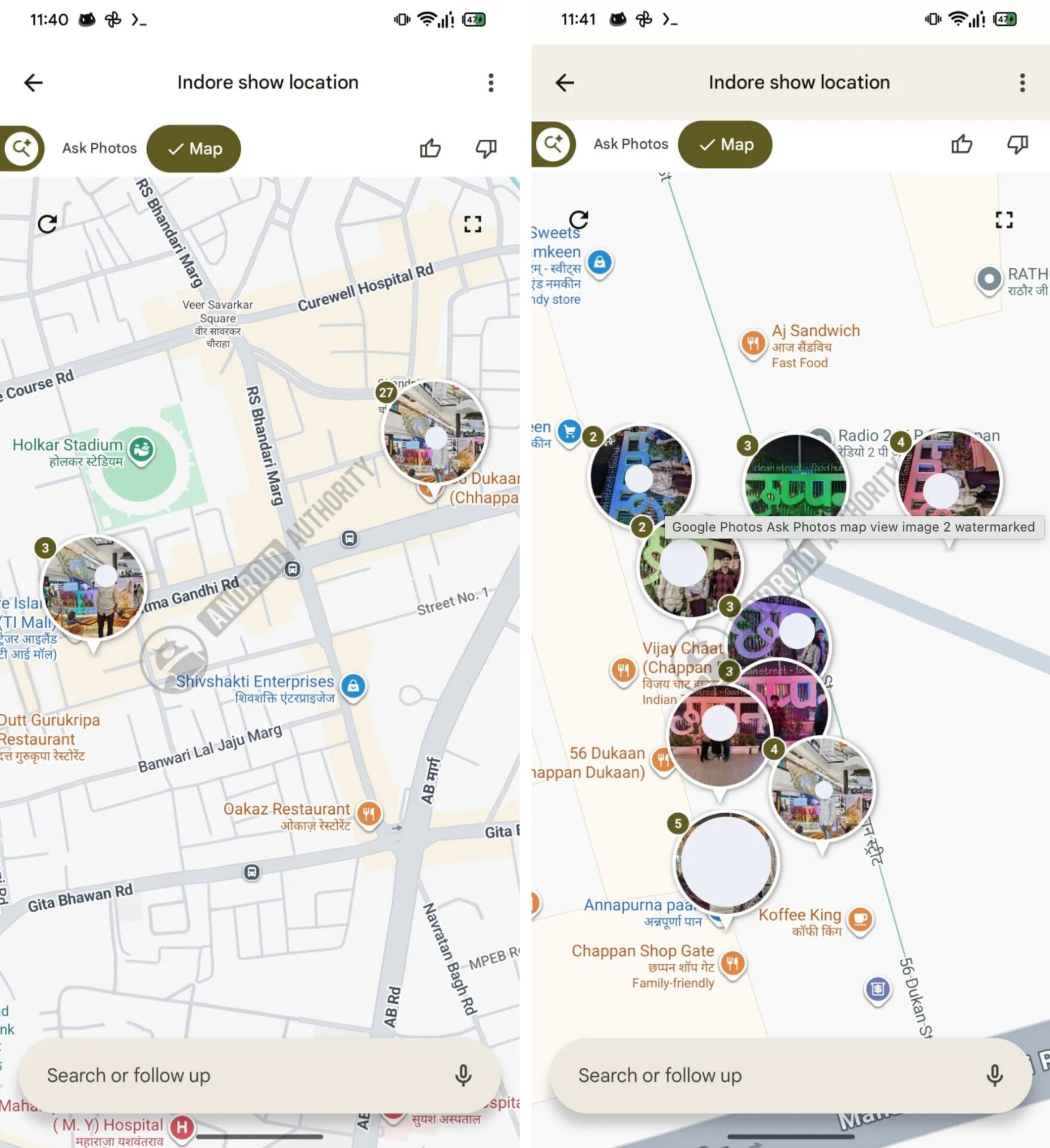 Google Photos Demander Carte