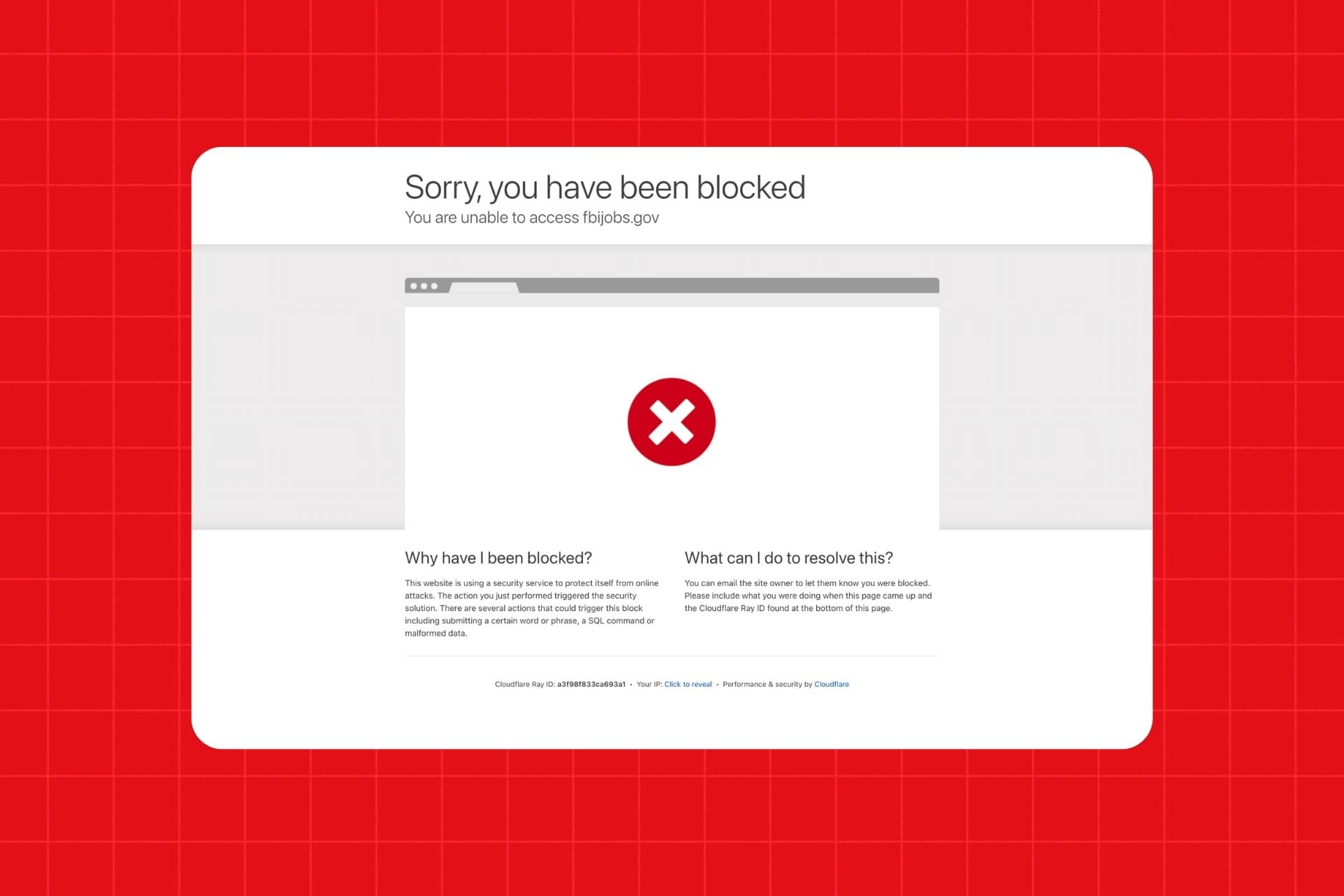 Site jobs FBI down
