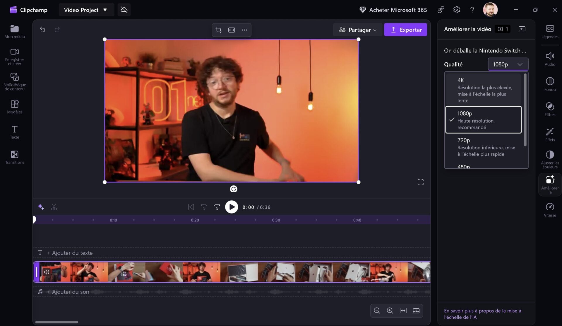 Windows 11 Clipchamp Uspcale Vidéo 2