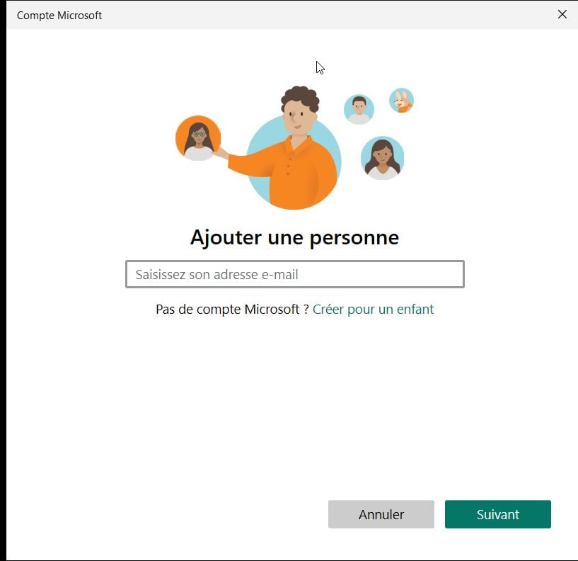 Windows 11 Créer Groupe Familial 2