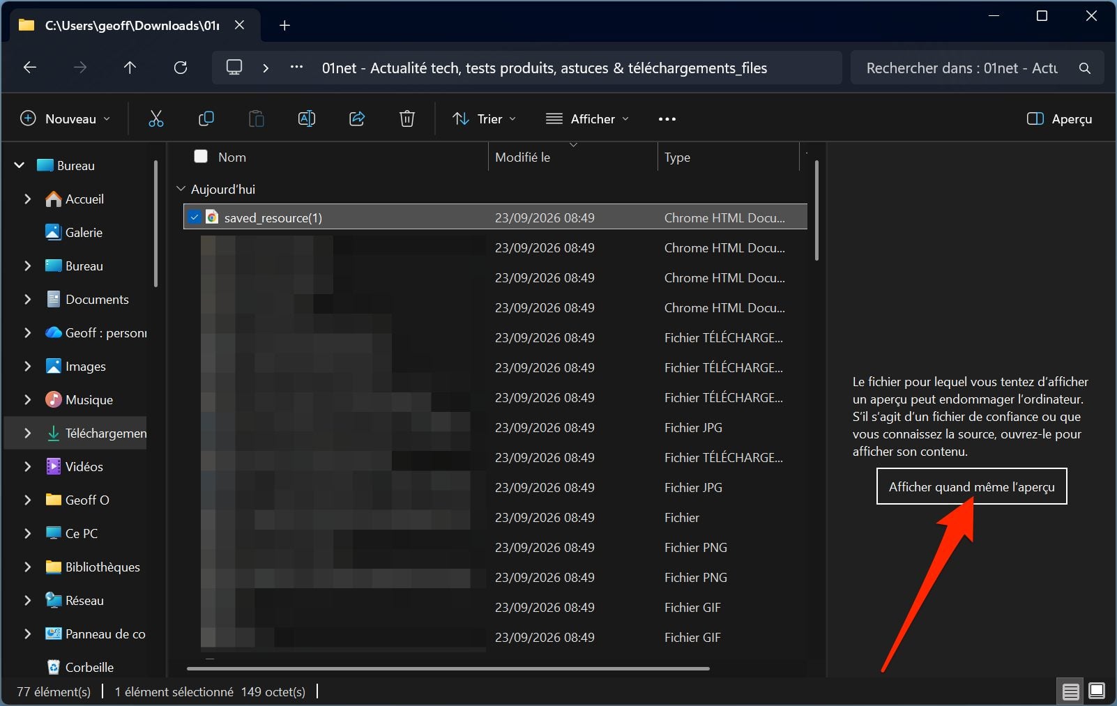 Windows 11 Kb51224010 Explorateur De Fichiers Afficher Aperçu Quand Même Html
