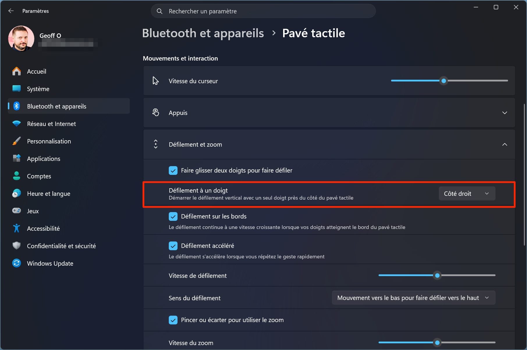 Windows 11 Kb51224010 Pavé Tactile Défilement À Un Doigt