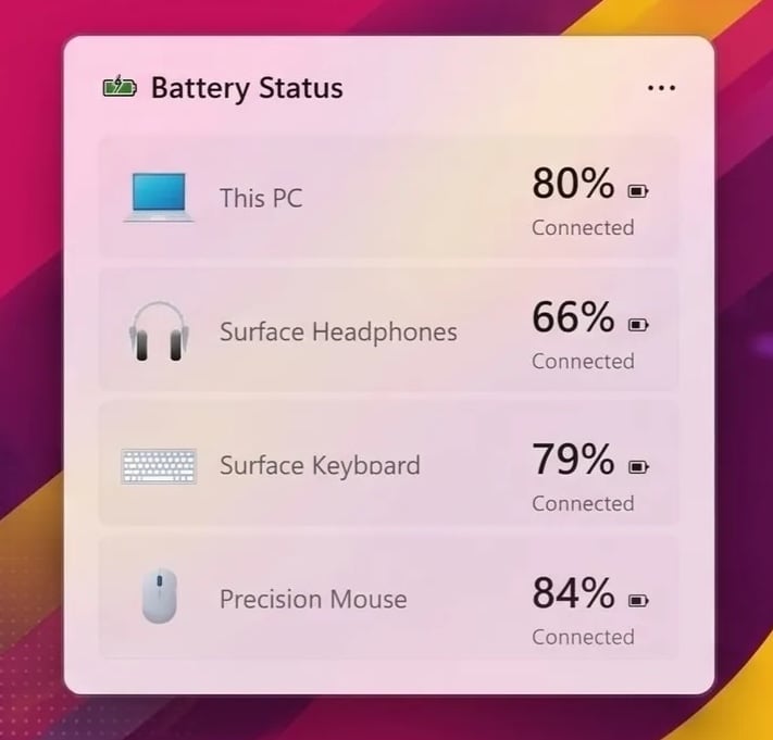 Windows 11 Widget Batterie